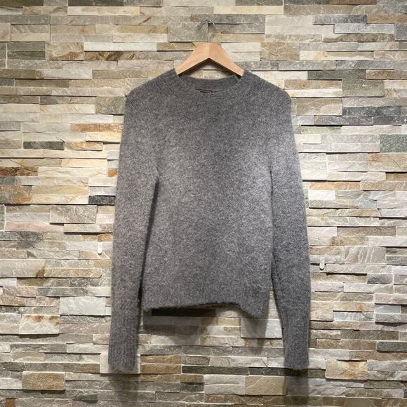 Point Sur S Gray Wool Blend Sweater | Merino & Alpaca Fuzzy Knit Minimalist $150 - Picture 4 of 8